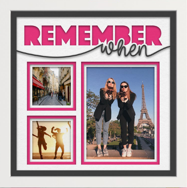 SBox "Remember When" 12" X 12" Shadow Box Frame