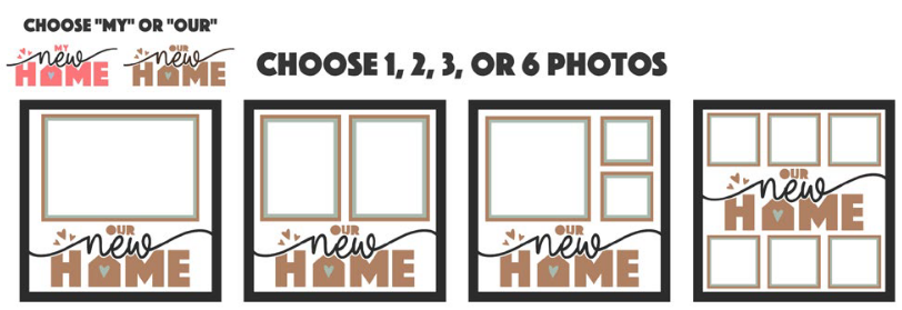 SBox "Our New Home" 12" X 12" Shadow Box Frame