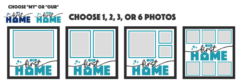 SBox "Our First Home" 12" X 12" Shadow Box Frame