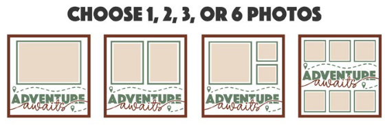 SBox "Adventure Awaits " 12" X 12" Shadow Box Frame