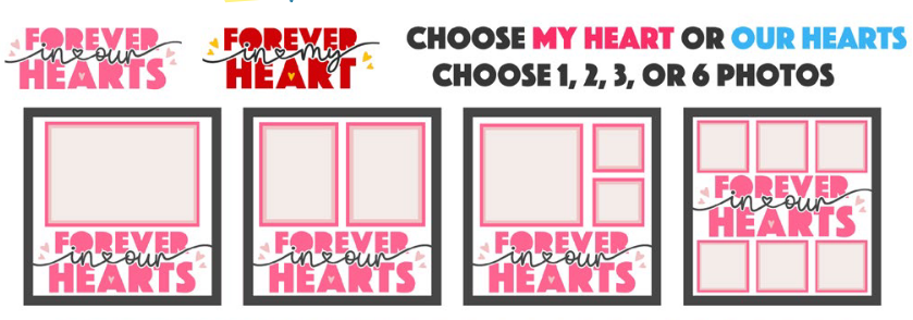 SBox "Forever In Our Hearts" 12" x 12" Shadow Box Frame