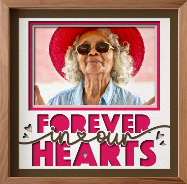SBox "Forever In Our Hearts" 12" x 12" Shadow Box Frame