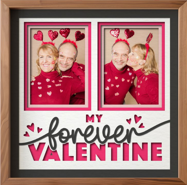 SBox "My Forever Valentine" 12" x 12" Shadow Box Frame