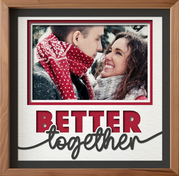 SBox "Better Together" 12" x 12" Shadow Box Frame