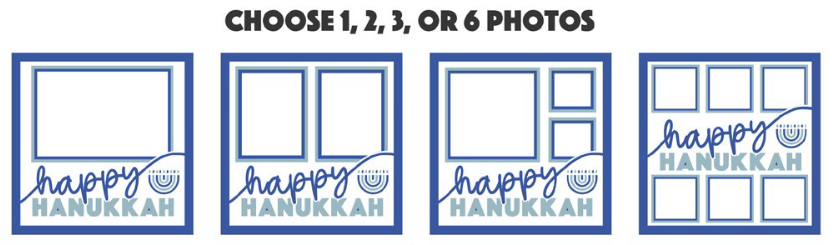 SBox "Happy Hanukkah" 12" x 12" Shadow Box Frame