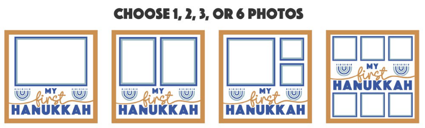 SBox "My First Hanukkah" 12" x 12" Shadow Box Frame