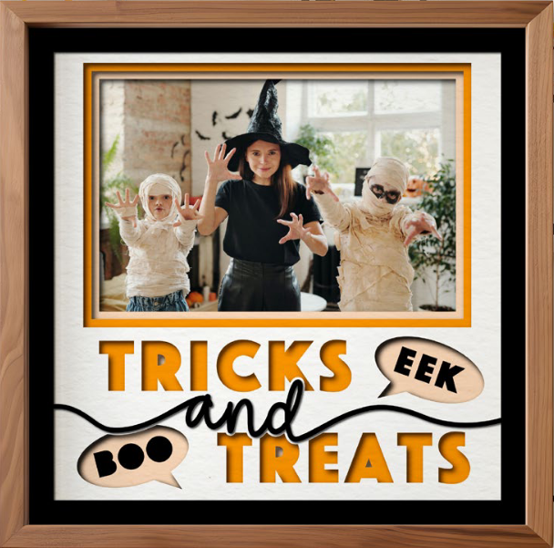 SBox "Tricks & Treats" 12" x 12" Shadow Box Frame