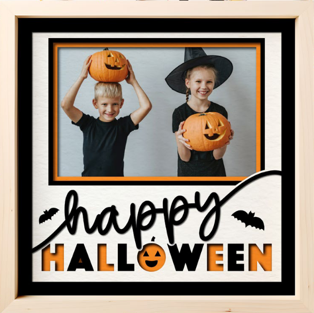 SBox "Happy Halloween" 12" x 12" Shadow Box Frame