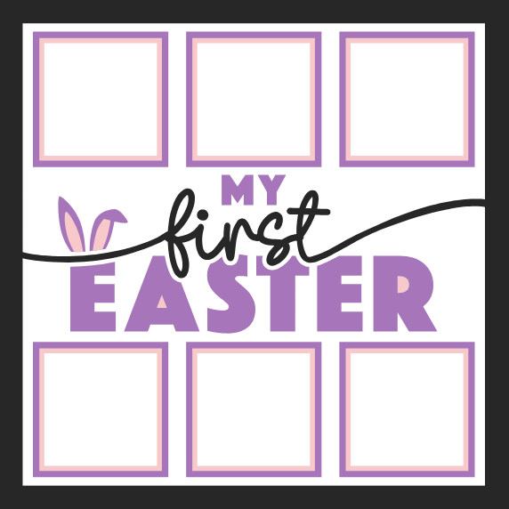 SBox "My First Easter " 12" x 12" Shadow Box Frame