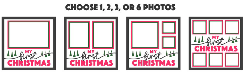 SBox "My First Christmas " 12" x 12" Shadow Box Frame