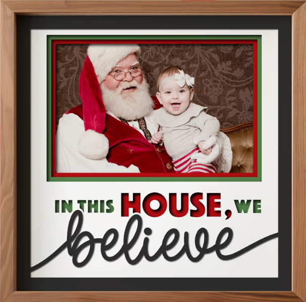 SBox "In This House We Believe " 12" x 12" Shadow Box Frame