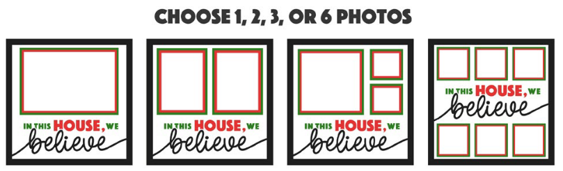 SBox "In This House We Believe " 12" x 12" Shadow Box Frame