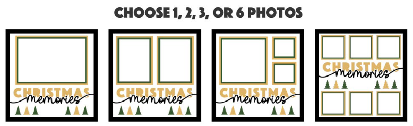 SBox "Christmas Memories " 12" x 12" Shadow Box Frame