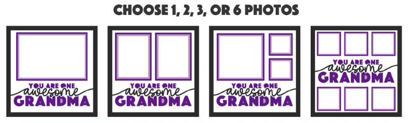 SBox "One Awesome Grandma" 12" X 12" Shadow Box Frame