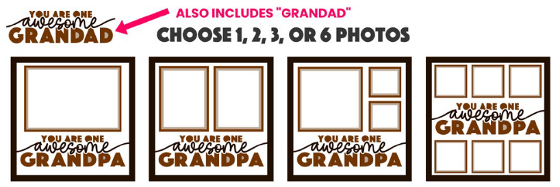 SBox "One Awesome Grandpa" 12" X 12" Shadow Box Frame