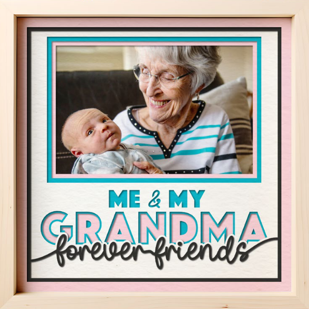 SBox "Me & My Grandma" 12" X 12" Shadow Box Frame