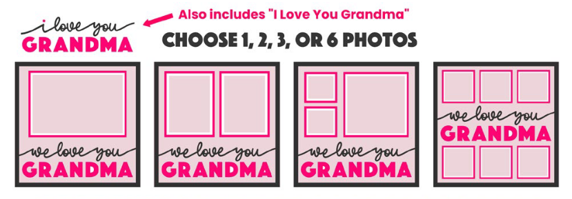 SBox "Love You Grandma" 12" X 12" Shadow Box Frame
