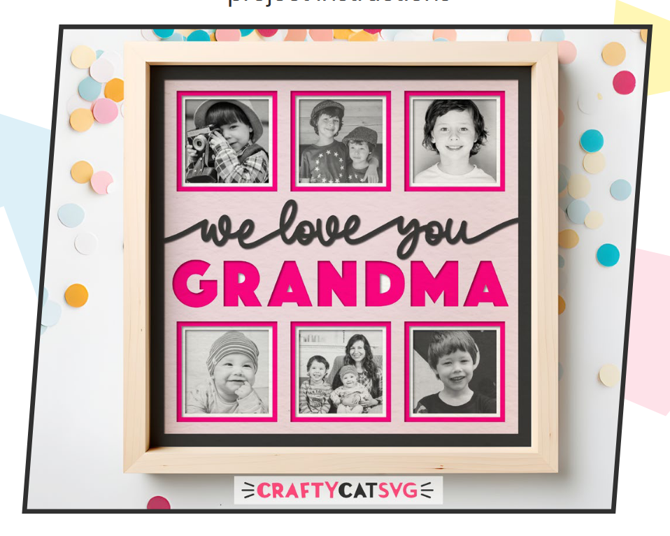 SBox "Love You Grandma" 12" X 12" Shadow Box Frame