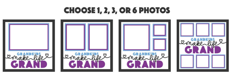 SBox "Grandkids Make Life Grand" 12" X 12" Shadow Box Frame