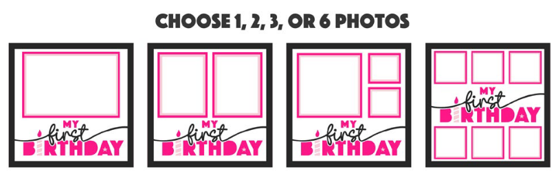 SBox "My First Birthday" 12" X 12" Shadow Box Frame