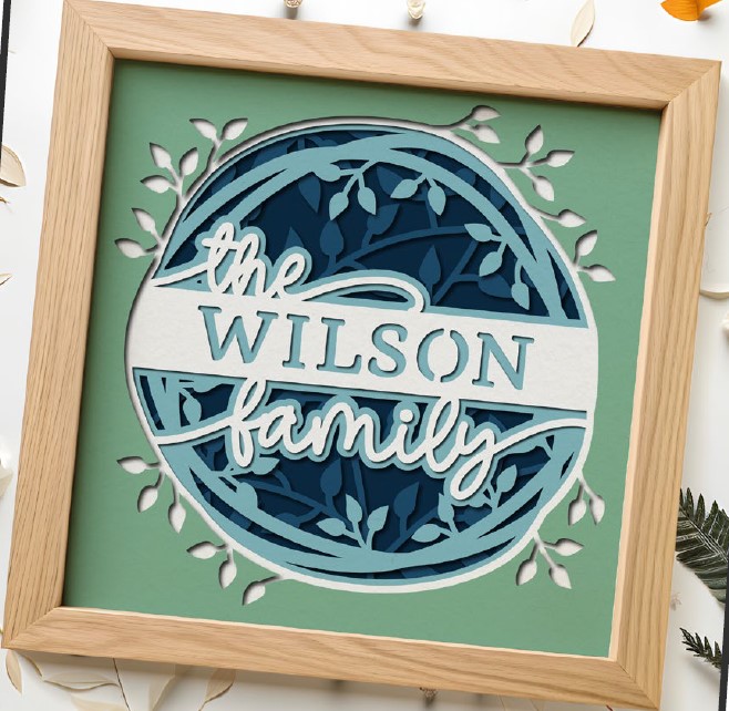 SBox "Family Nest " 12" x 12" Shadow Box Frame