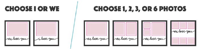 SBox "I Love You " 12" x 12" Shadow Box Frame