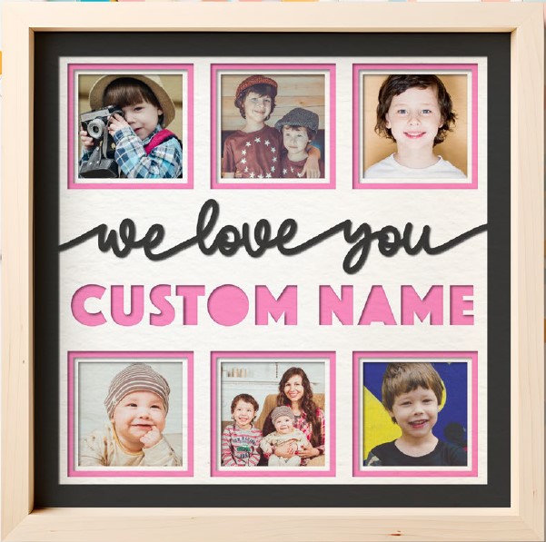 SBox "I Love You " 12" x 12" Shadow Box Frame