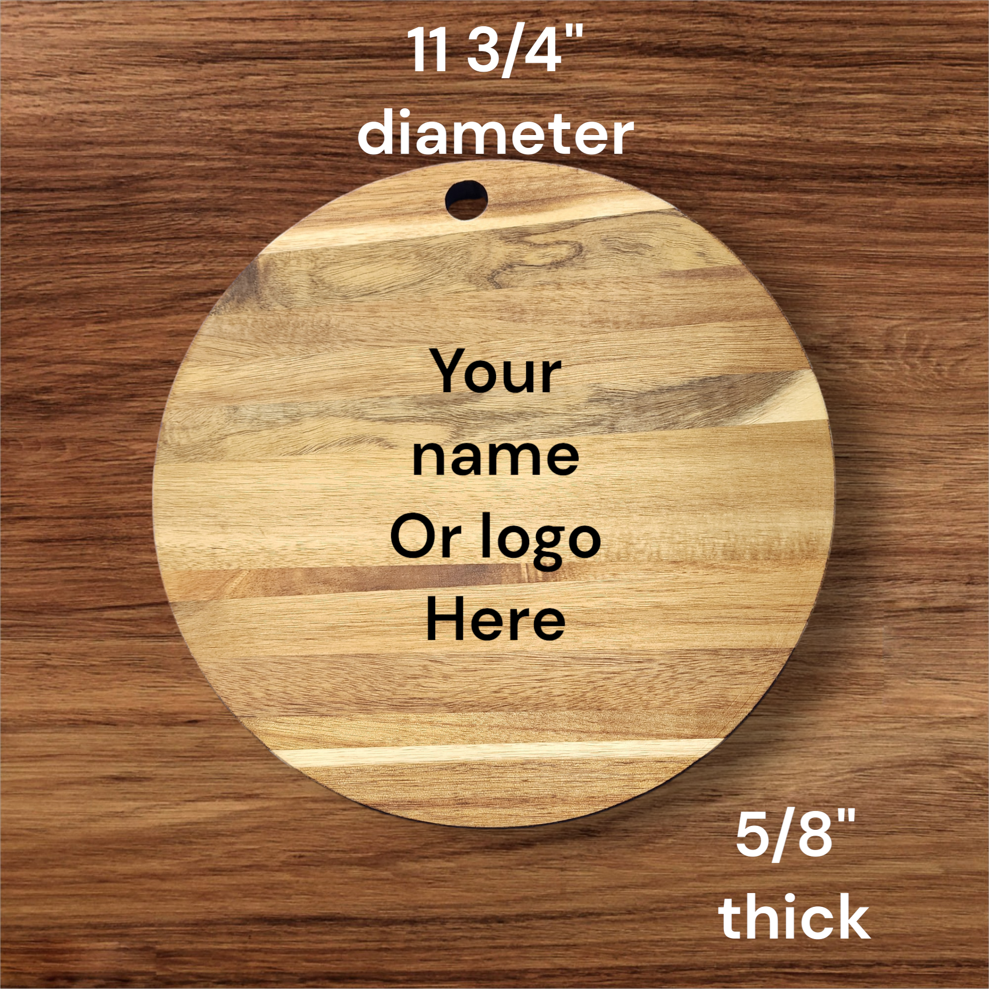 Cutting Board 11 3/4" Round, 5/8" thick