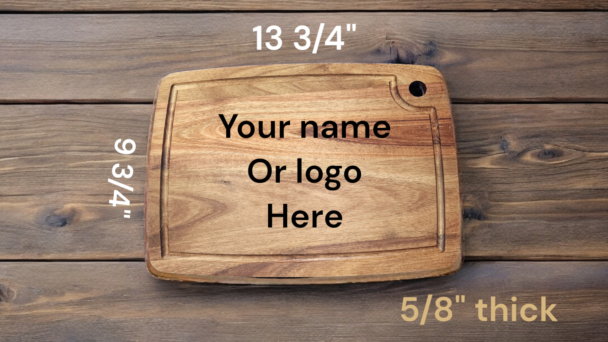 Cutting Board 13 3/4" by 9 3/4" 5/8" thick