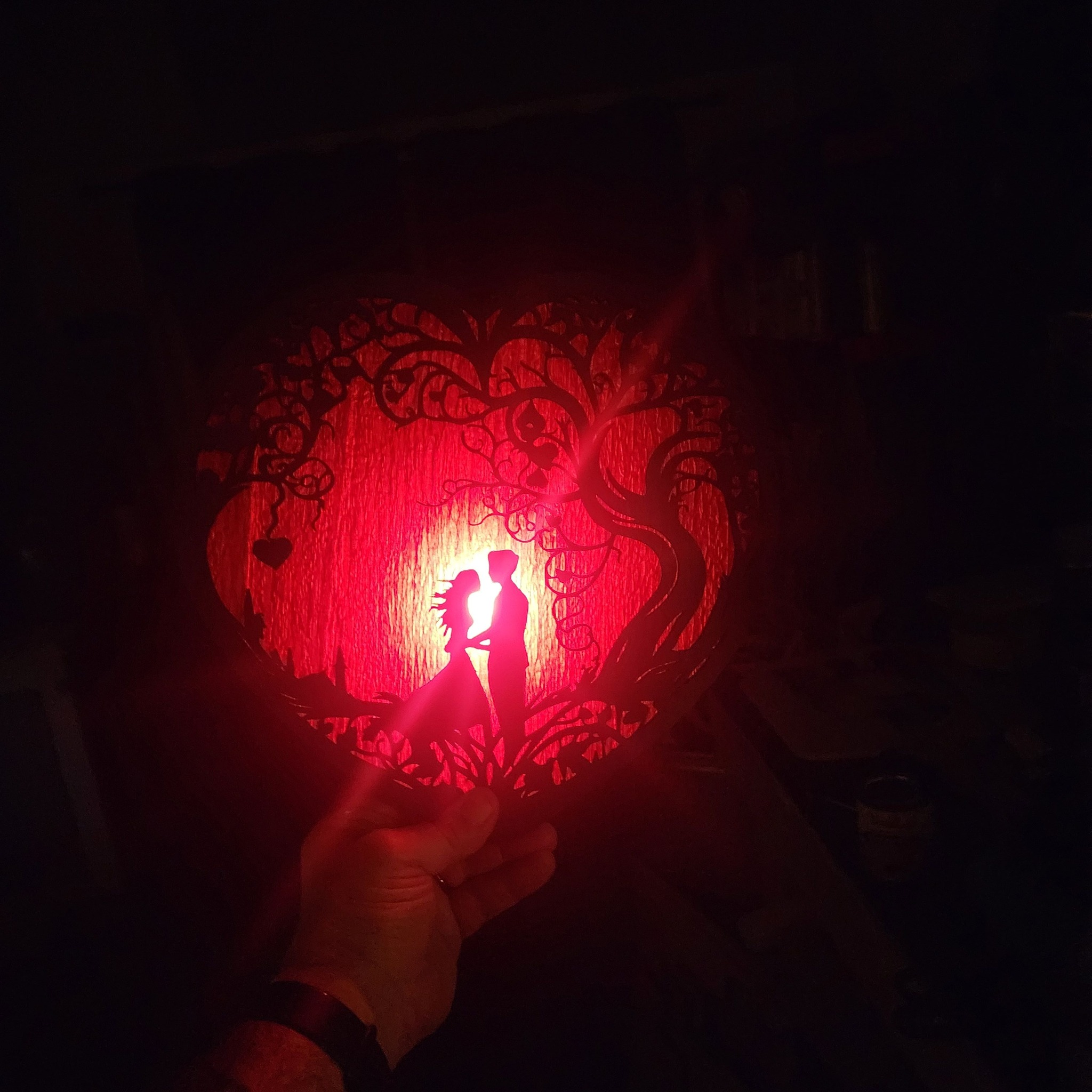 Valentine's Couple Illuminated Heart