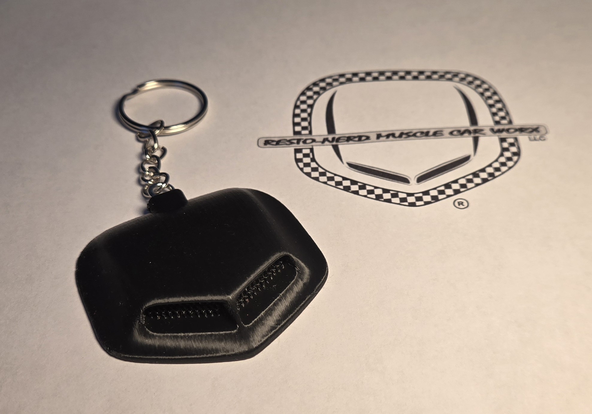 Resto-Nerd Logo style keychain 