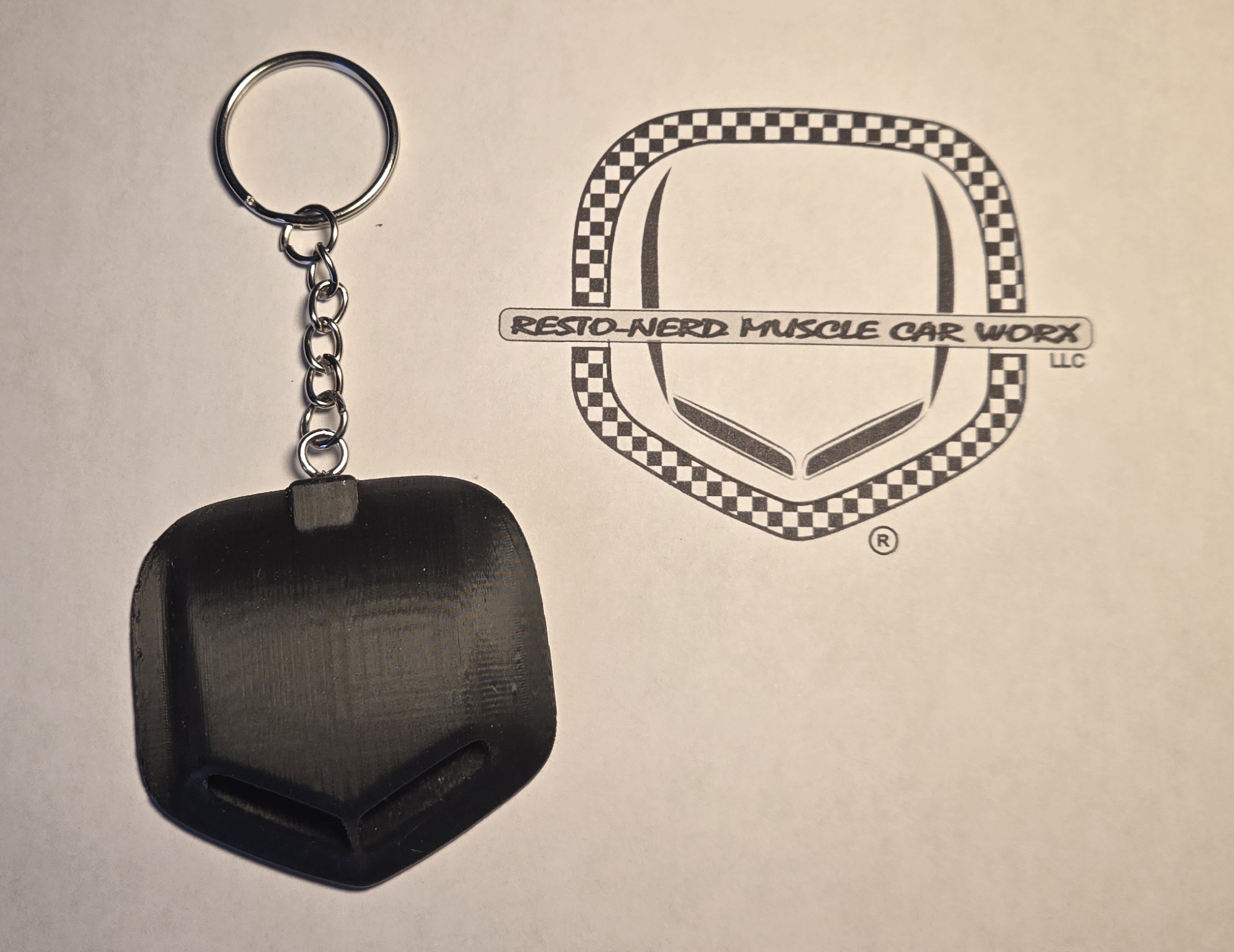 Resto-Nerd Logo style keychain 