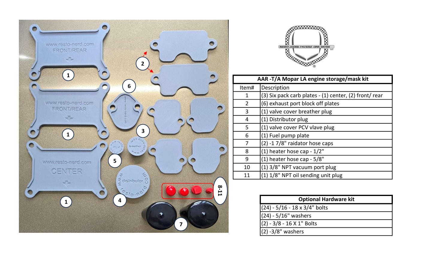 340 Six Pack / Six Barrel Storage/Paint Mask Kit