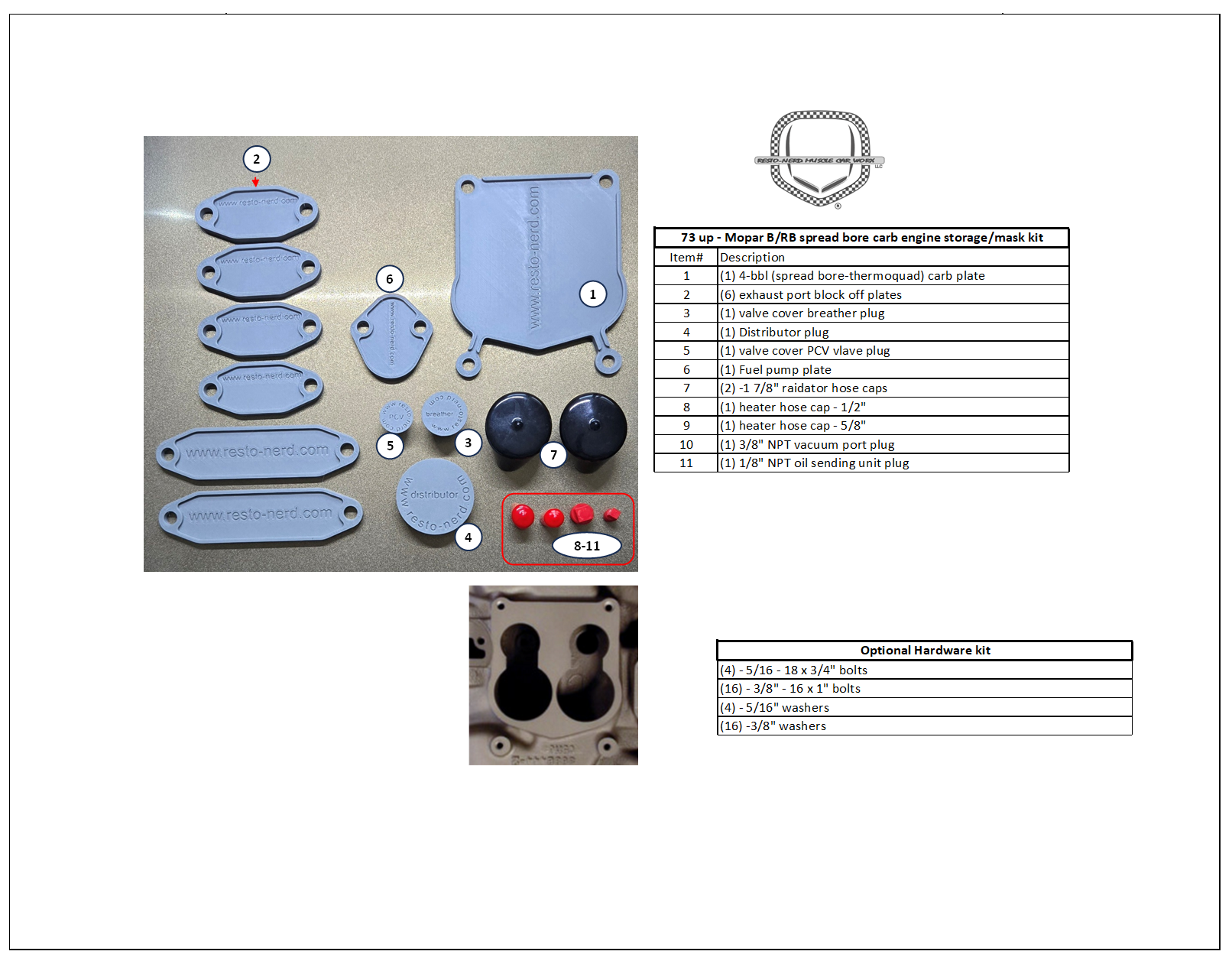 ThermoQuad B/RB Spread-bore 4 - Barrel Storage/Paint Mask Kit