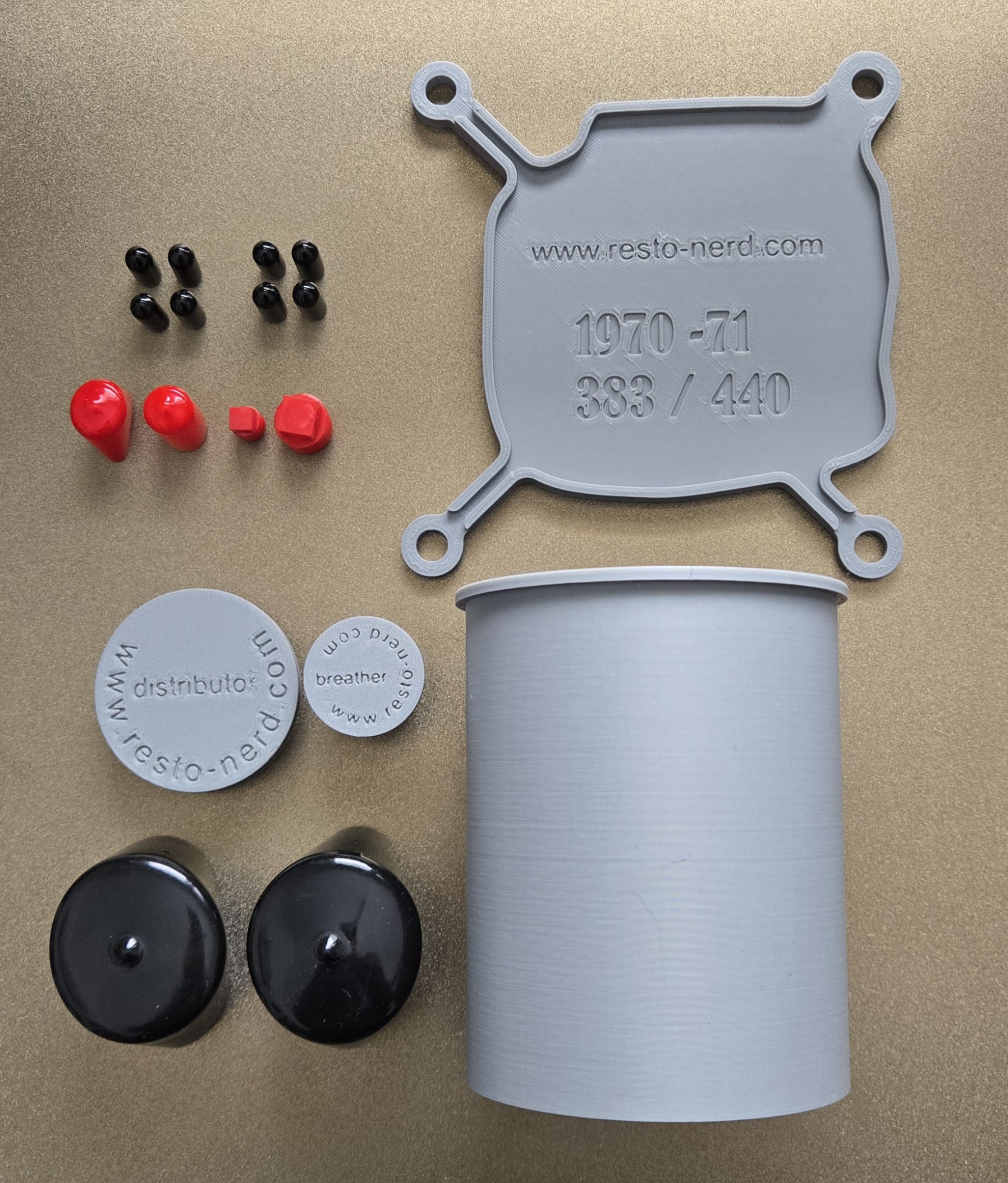 1970-71 B/RB - 4 BBL "Concours" Paint Mask Kit 