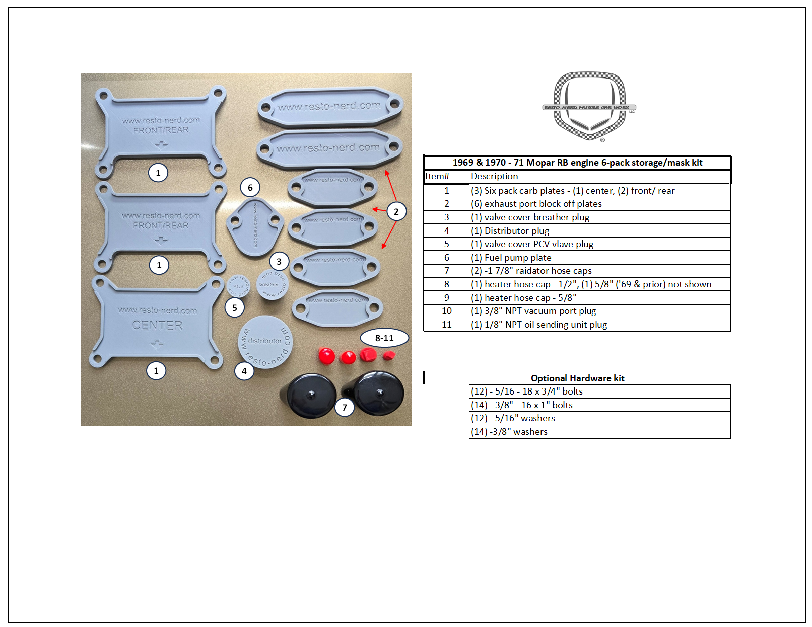 440 Six Pack / Six Barrel Storage/Paint Mask Kit