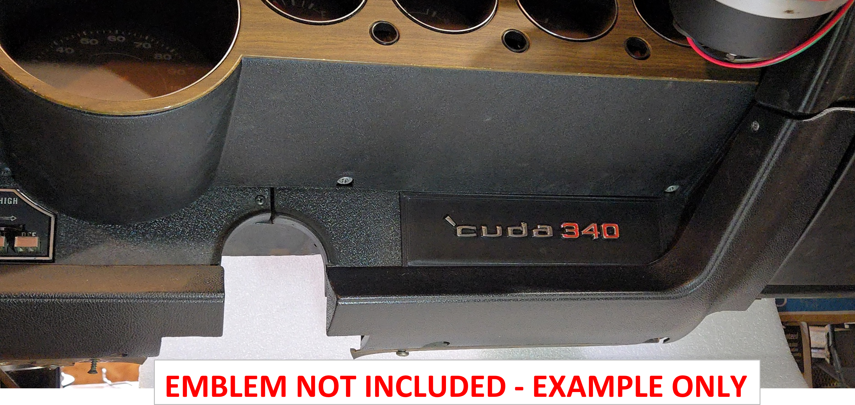 Mopar E-body Radio Delete Insert - 1970 -1974 Challenger/Cuda