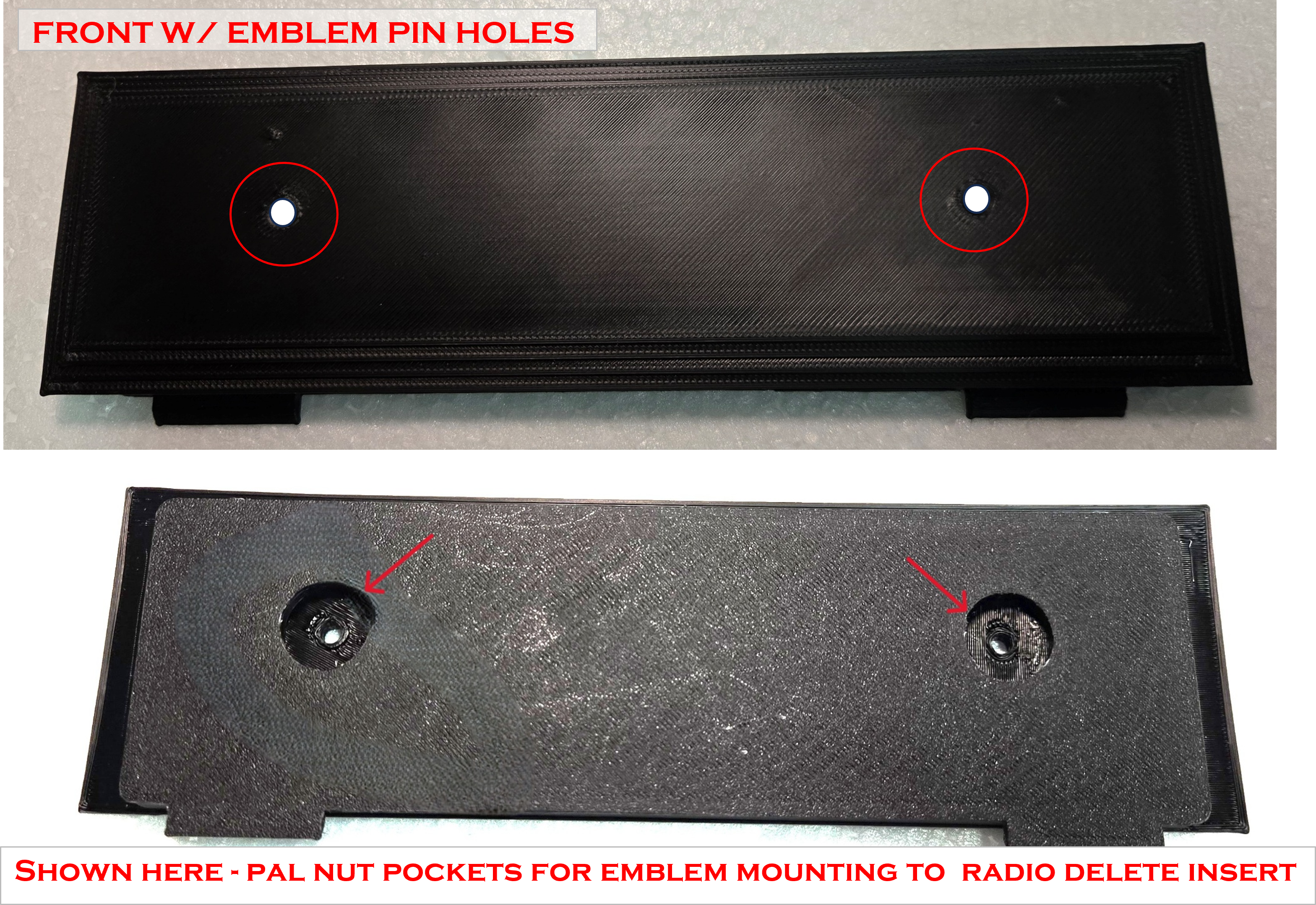 Mopar E-body Radio Delete Insert - 1970 -1974 Challenger/Cuda 