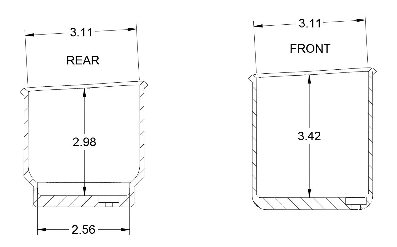 70-74 E-body & 71-74 B-body Cup Holder Front Section