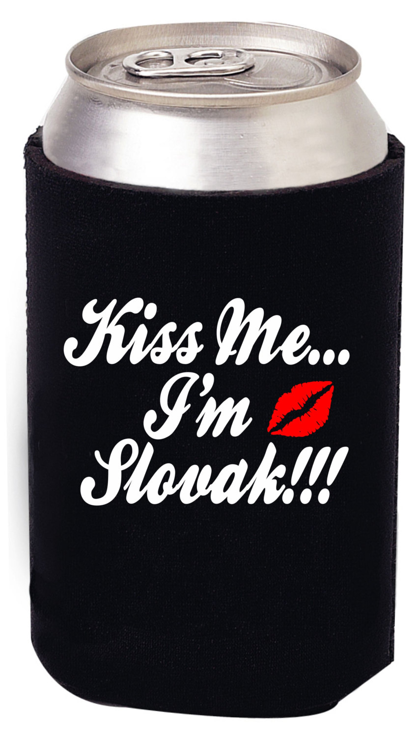 Kiss Me I'm Slovak Can Cooler