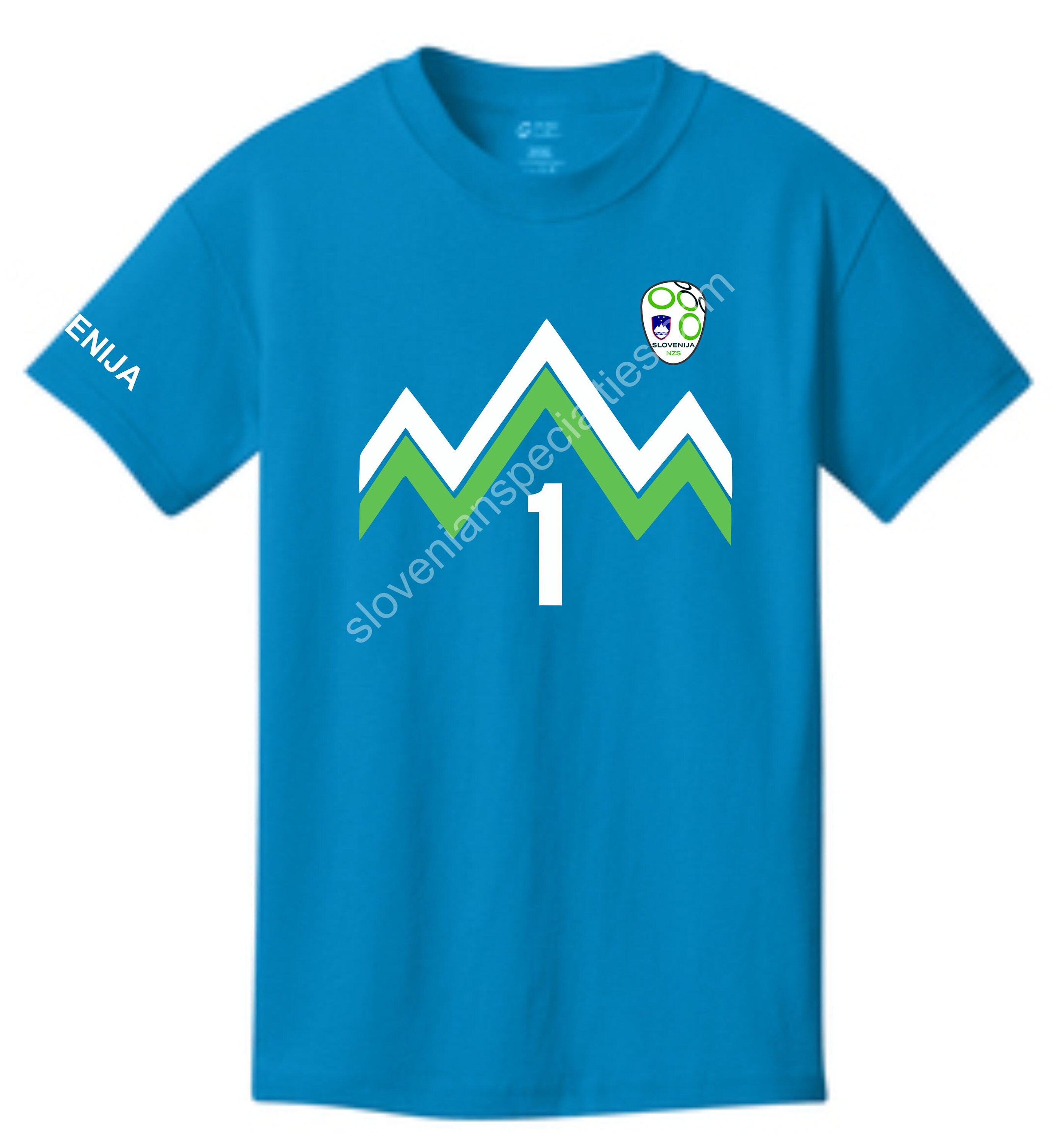 Slovenia Themed Blue T-Shirt