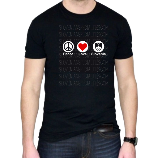 Peace Love Slovenia Mens Tee