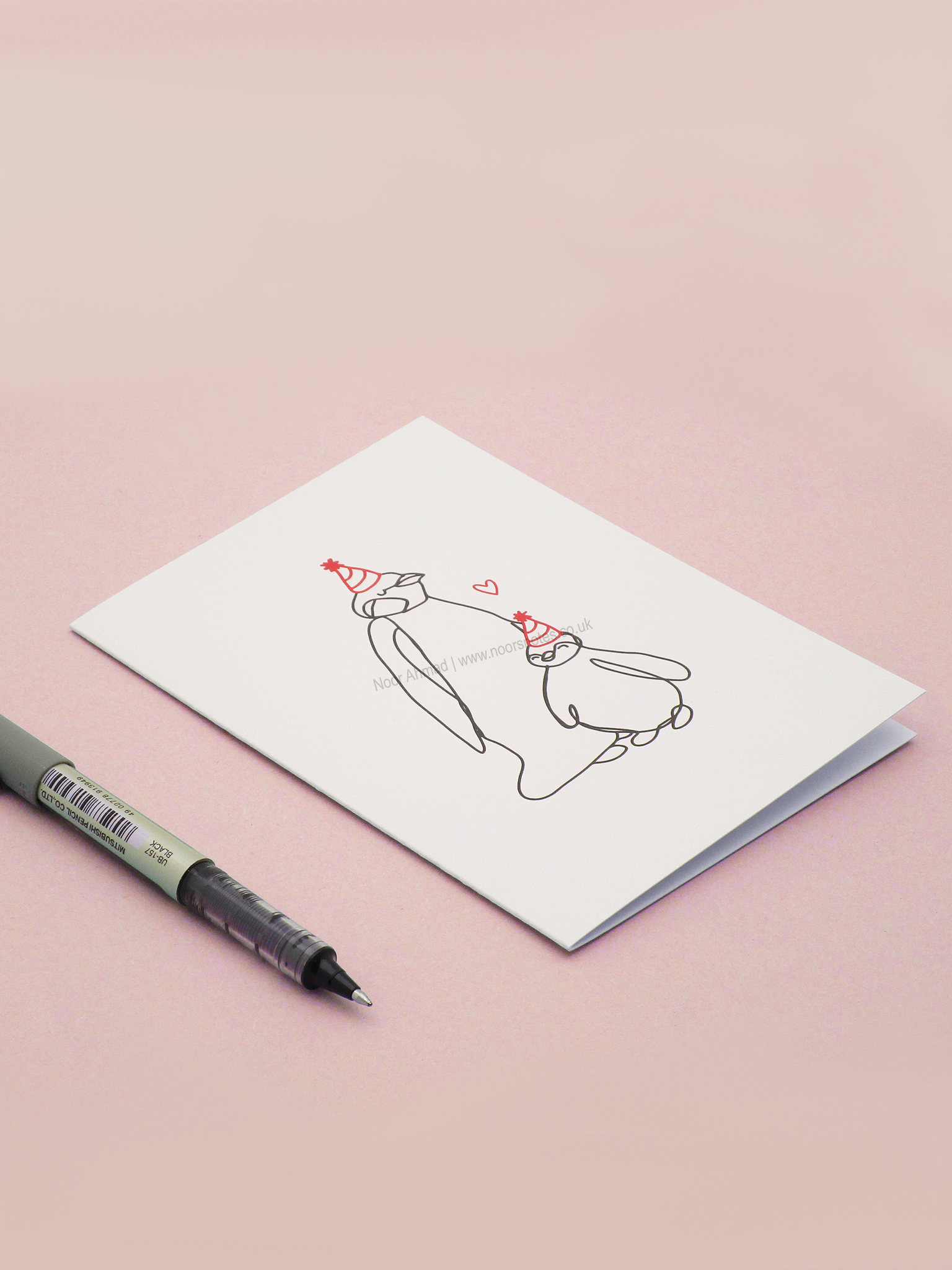 Big & Little Penguin Greeting Card | Noor's Notes