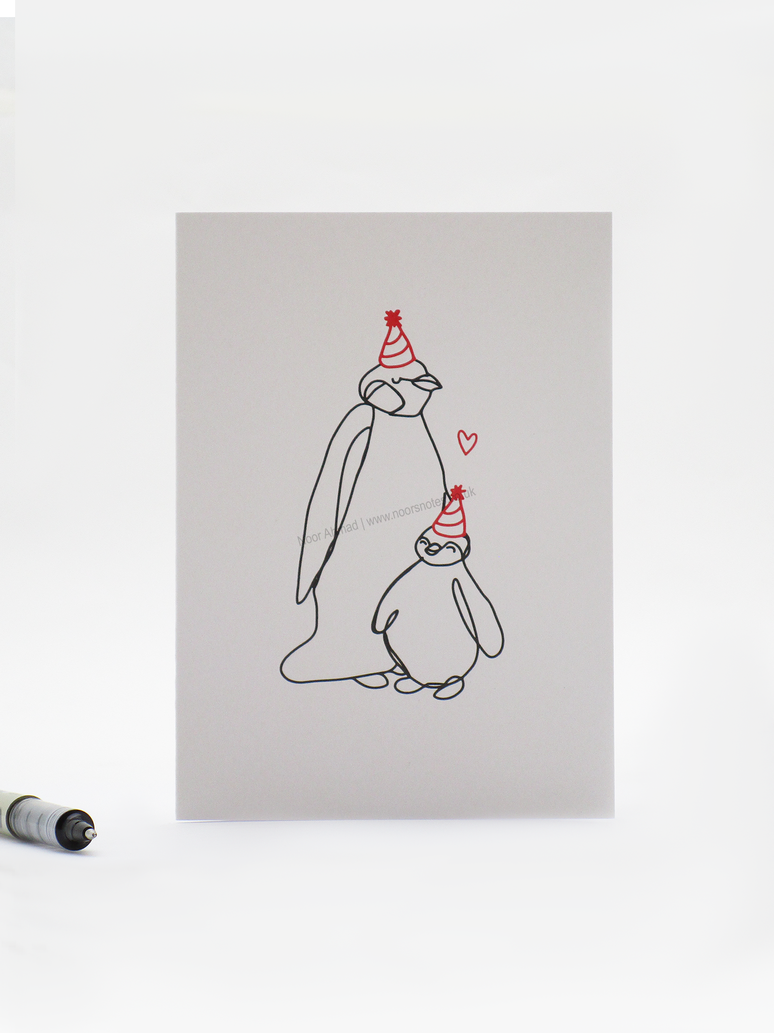 Big & Little Penguin Greeting Card | Noor's Notes