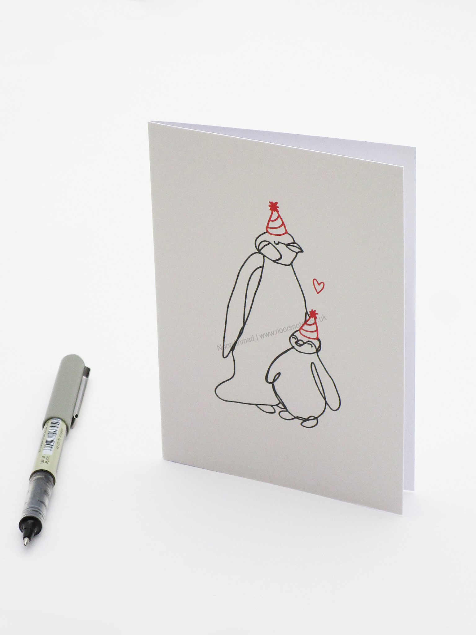 Big & Little Penguin Greeting Card | Noor's Notes