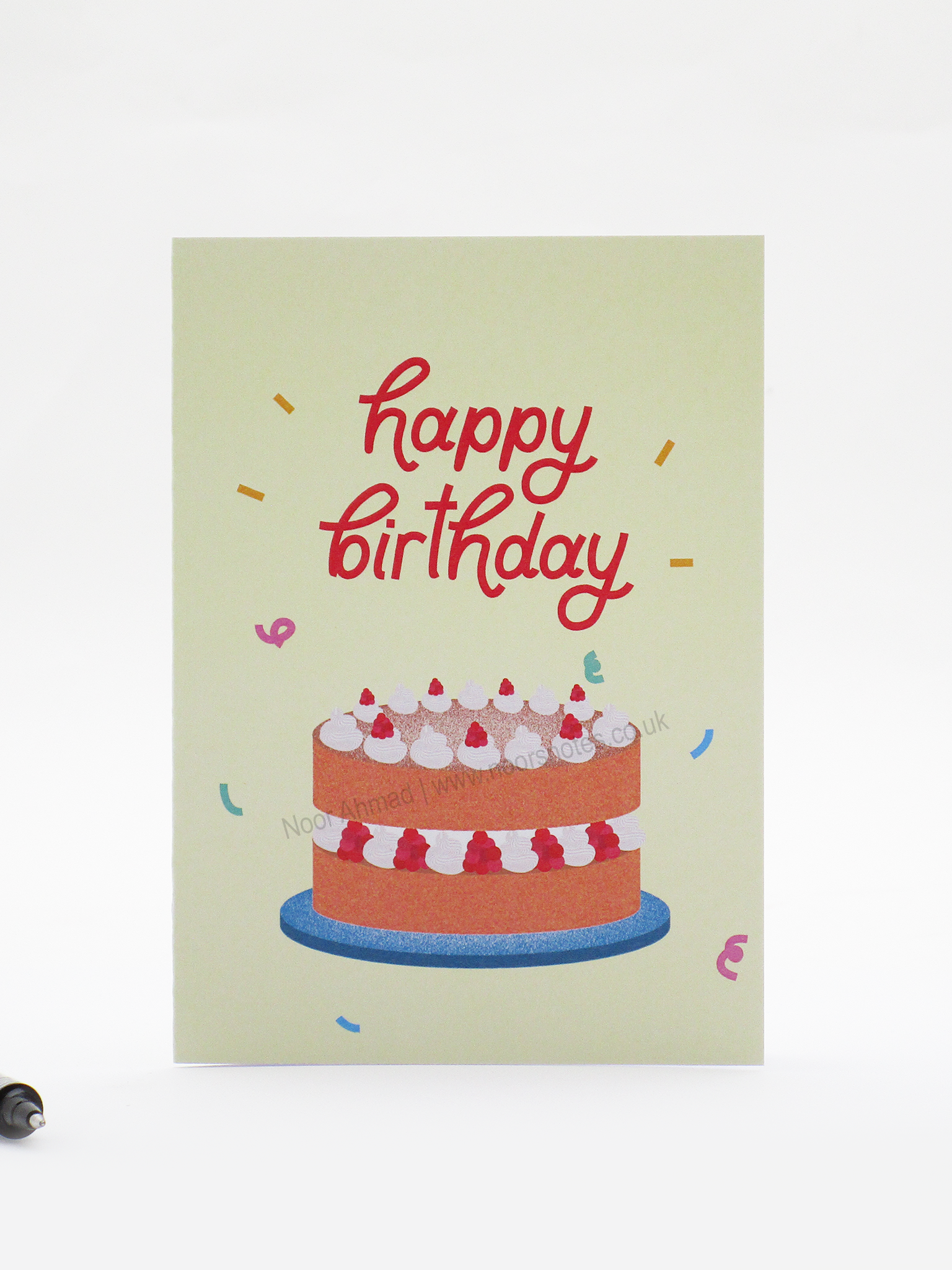 Birthday Sponge Cake Greeting Card | Noor's Notes