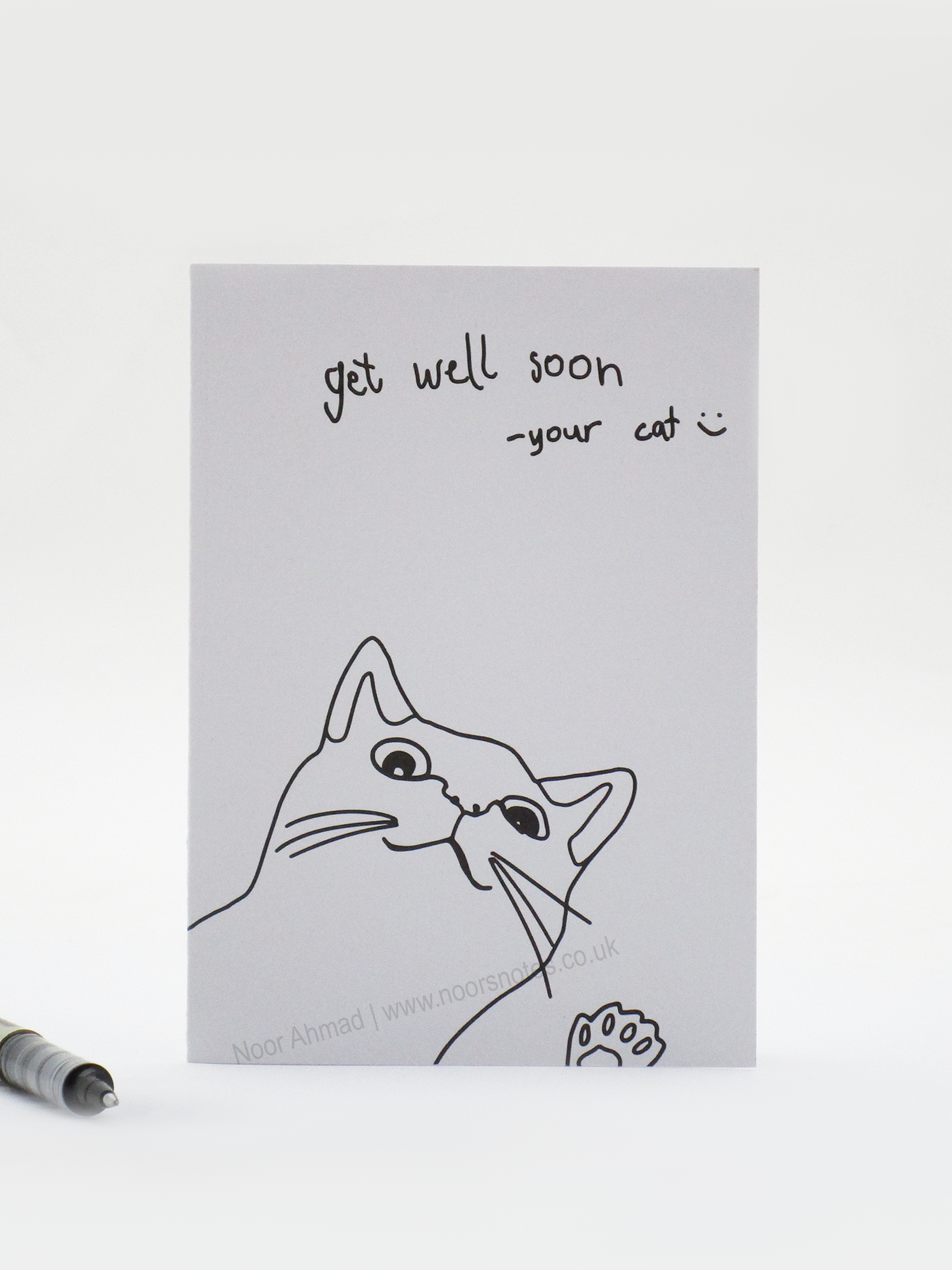 Get Well Soon from Cat Greeting Card | Noor's Notes