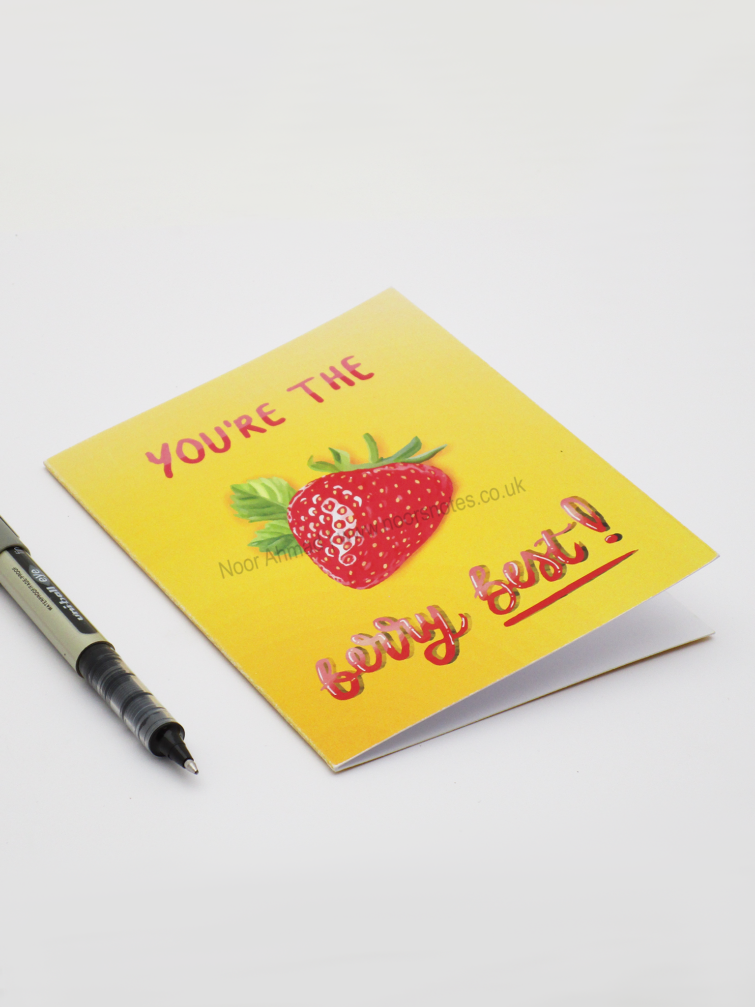 Berry Best Strawberry Greeting Card | Noor's Notes