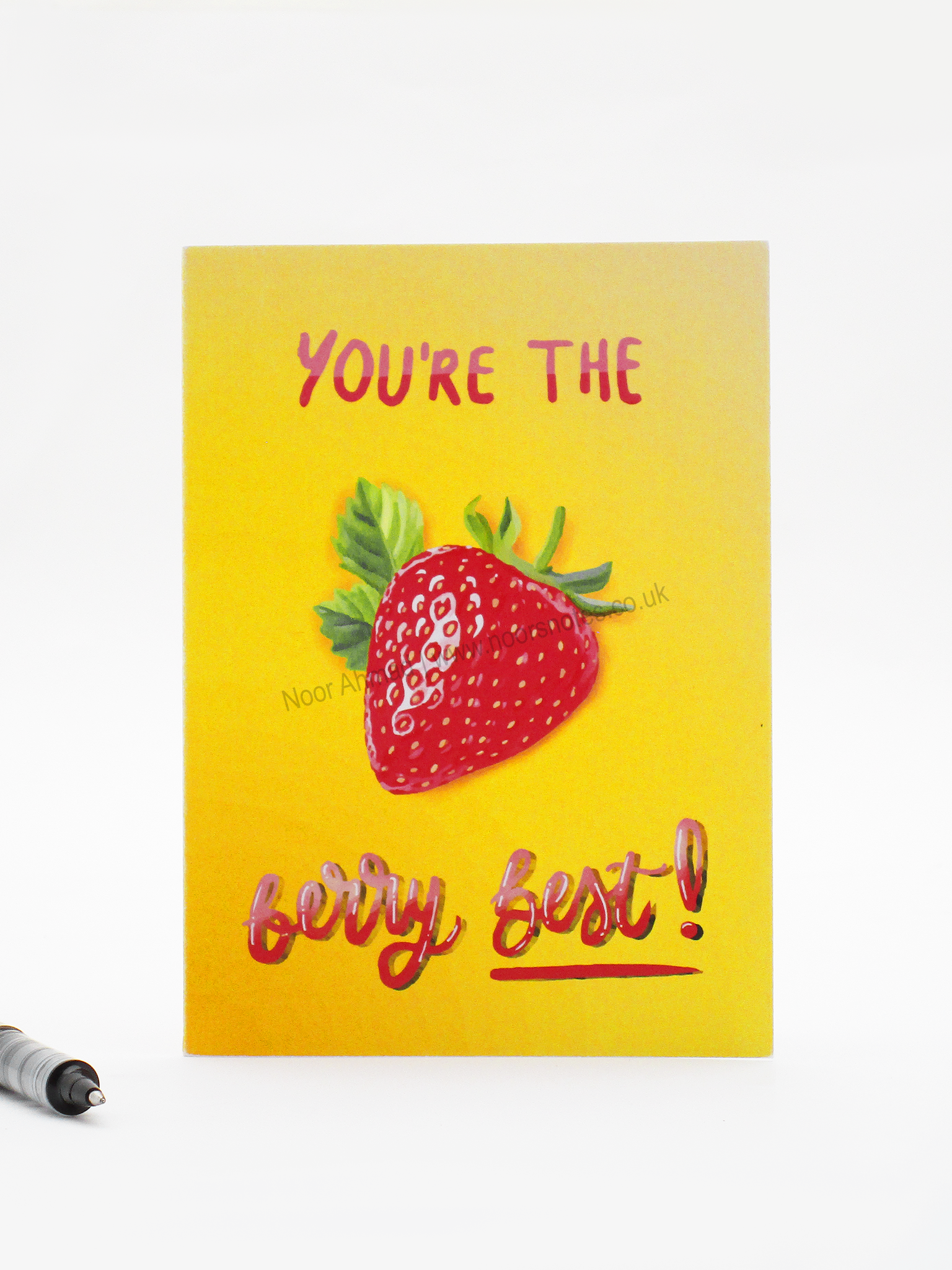 Berry Best Strawberry Greeting Card | Noor's Notes