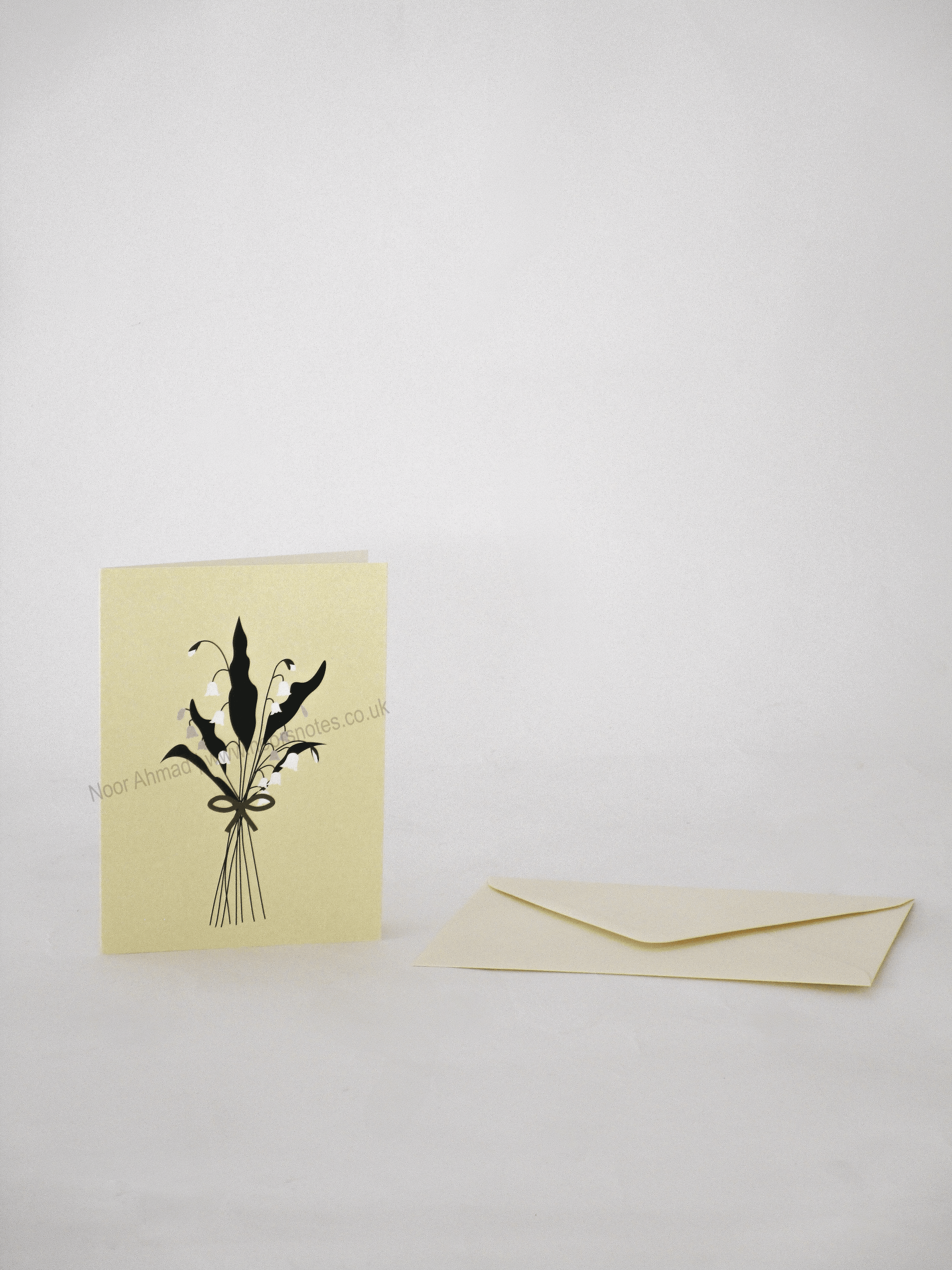Silent Floral Lily of the Valley Bouquet Greeting Card | Noor's Notes